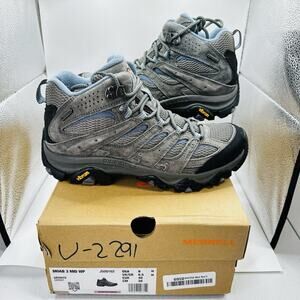 Size 9 - Merrell Moab 3 Mid WP Granite Women’s Hiking Shoes Boots J500162 Vibram